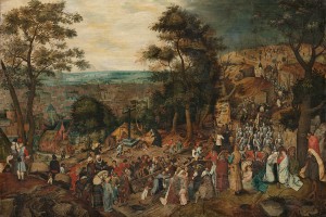 Pieter Brueghel d.J.: Kreuztragung Christi, vor der Firnisabnahme