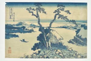 Katsushika Hokusai, Der Suwa-See in der Provinz Shinshū, 1830, Inv. V/2082, Foto: Axel Kilian, Ethnologische Sammlung Museum Natur und Mensch, Städtische Museen Freiburg.