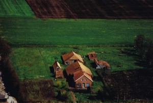 Luftaufnahme des Grundstücks aus den 1960er Jahren.