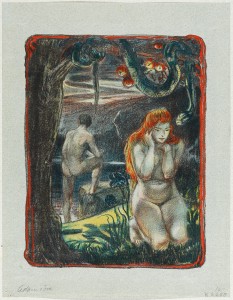 Ludwig von Hofmann Adam und Eva, 1897/1898 Lithographie