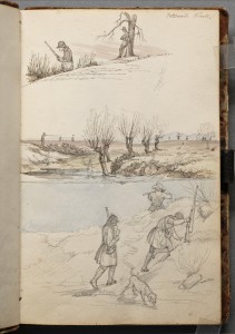 Jagdszene aus einem Skizzenbuch von Carl Morgenstern, Foto: Städel Museum