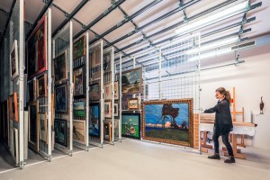 Lager- und Archivraum im Kunstmuseum im Ostseebad Ahrenshoop, Foto: Gerhard Westrich für VolkswagenStiftung